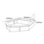 Kids Boat Sandpit with Seating and Cover