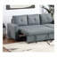 Canapé modulaire convertible noir et gris