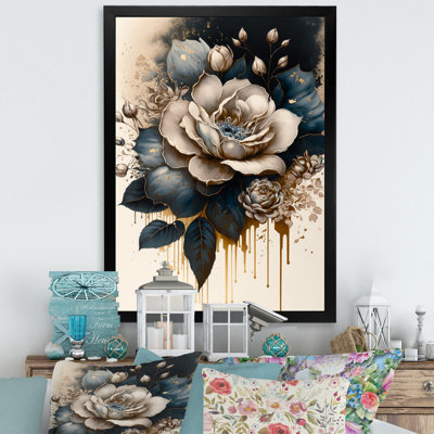 Motif de roses noires et blanches III - Motif de roses noires et blanches III - Imprimé