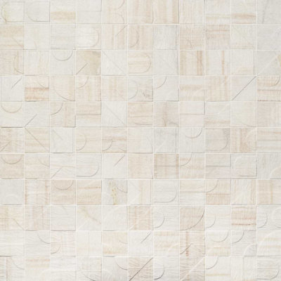 Trevino 4x4 Carved 3D Satin Basalt Stone Tile