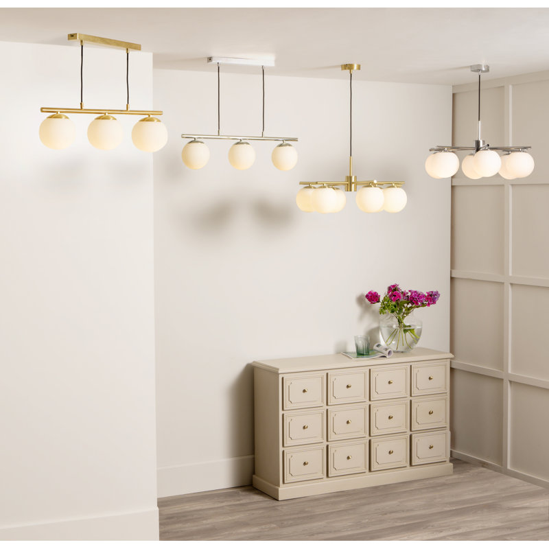 Mclamb 3 - Light Kitchen Island Pendant, Silver