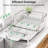 Expandable Stainless Steel Dish Drying Rack with Drainboard & Utensil Holder