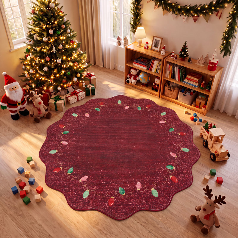 Washable Area Rug, 120*120cm