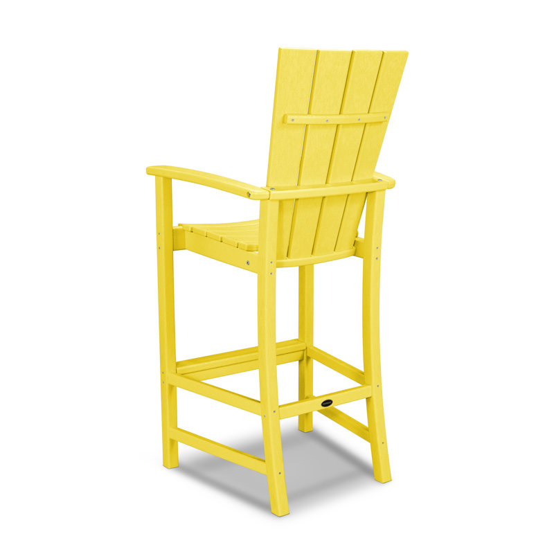 Chaise de bar POLYWOOD Adirondack Quattro, Citron