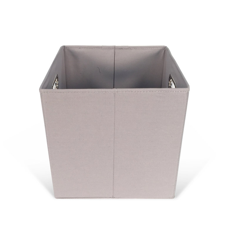 John Louis Home Canvas Cube Storage Bin, Gray
