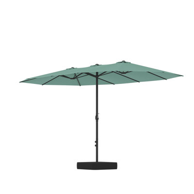 Parasol de marché double face 15 pi avec base robuste