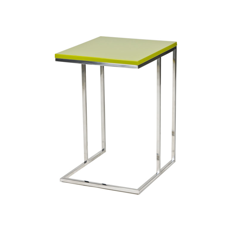 Table de bout Hampshire C, Argenté / Vert
