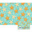 Murale auto-adhésive moderne pour la chambre à coucher Peel and Stick L 100 po x l 144 po avec imprimé étoile de mer orange