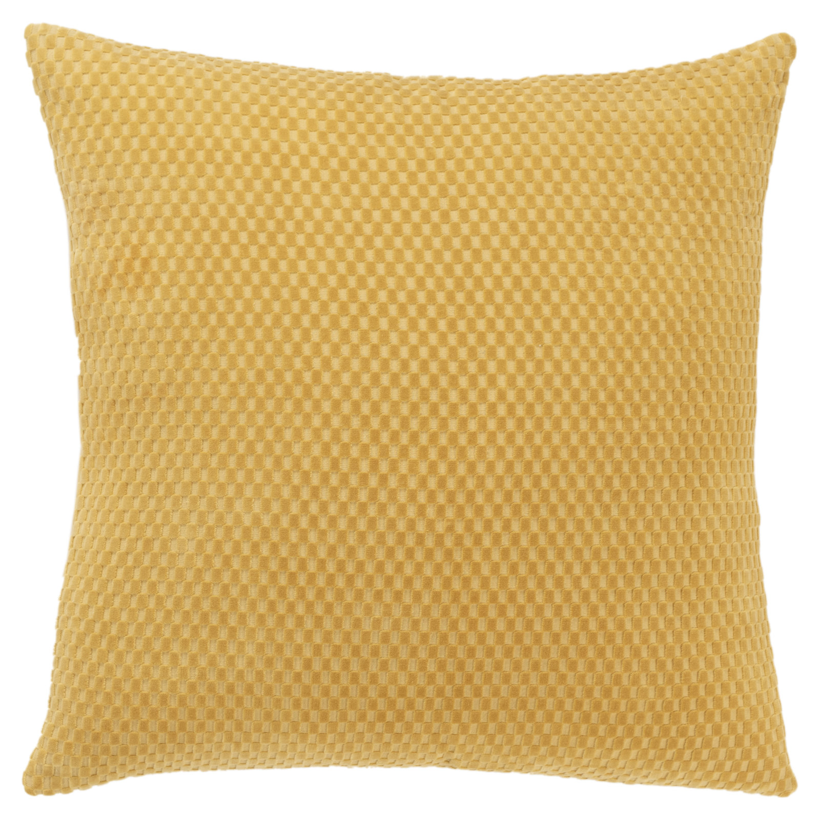 Zoya Textured Cotton Throw Pillow, Yellow