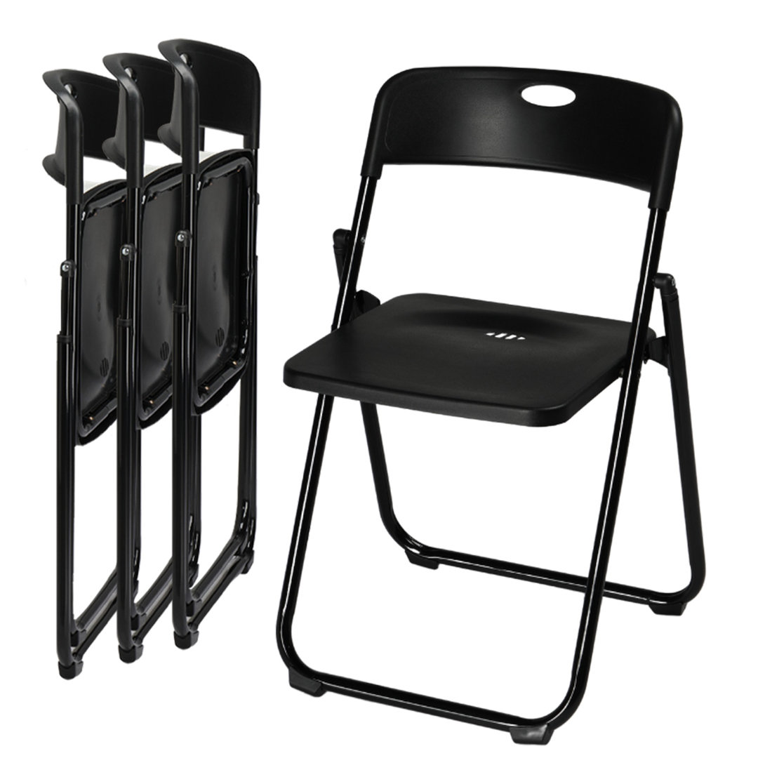 Plastic Folding Chairs(Set Of 4) Arlmont & Co.