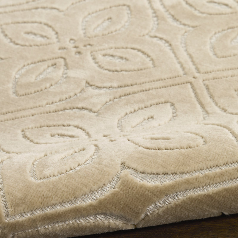 Nourison Washable Charm 3' x 5' Beige Ivory Contemporary Indoor Rug, Rectangle 3' x 5'