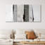 "Minimal Landscape Pastel" noir et blanc, gris, images neutres, impression sur toile, 3 pièces-94434107-94434108