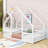 Wood House-Shaped Floor Bed With Guardrails-1670967925-1670967927
