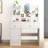 Dressing table with LED lighting mirror, adjustable brightness, dressing table with chair