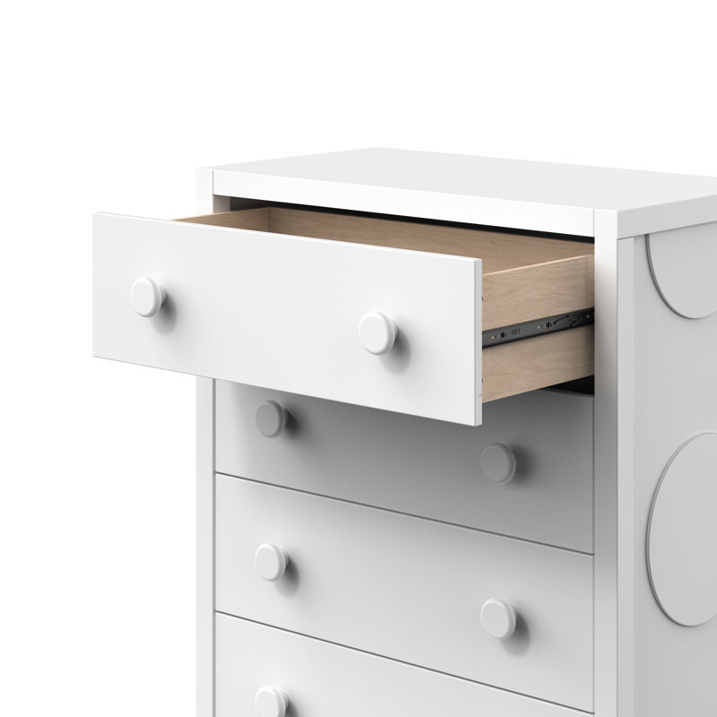 Commode 4 tiroirs Orbit, Blanc mat