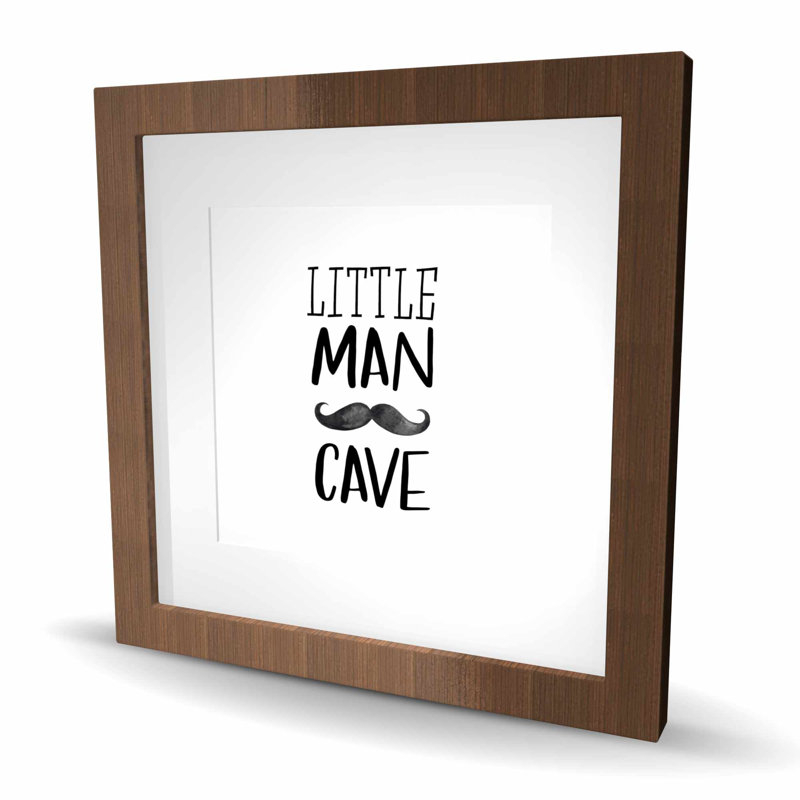 «Little Man Cave» - Reproduction matte encadrée pour la décoration intérieure, H 16 po x l 16 po