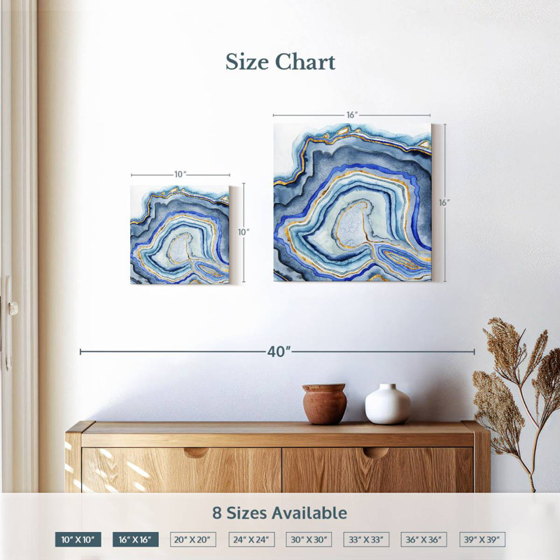 Avery Cobalt Agate I, 10" H x 10" W