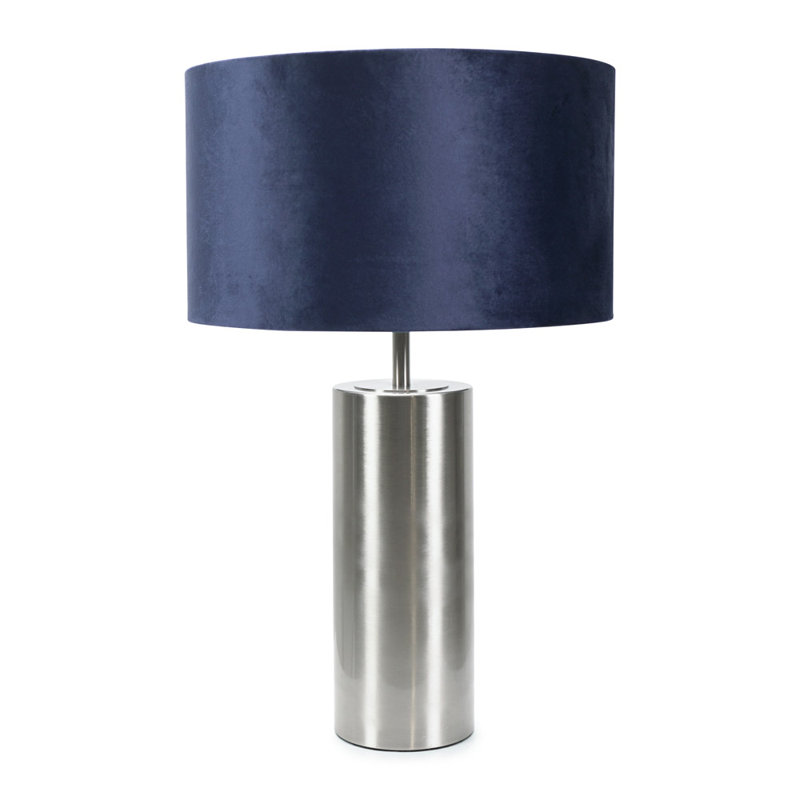 Standard Table Lamp, Navy Blue, Silver