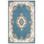 Tapis oriental performance bleu / ivoire en laine / coton touffeté Albreda-314445589
