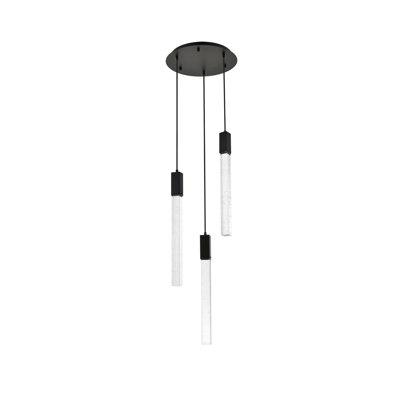 Luminaire suspendu rectangulaire à 3 lumières Aliha