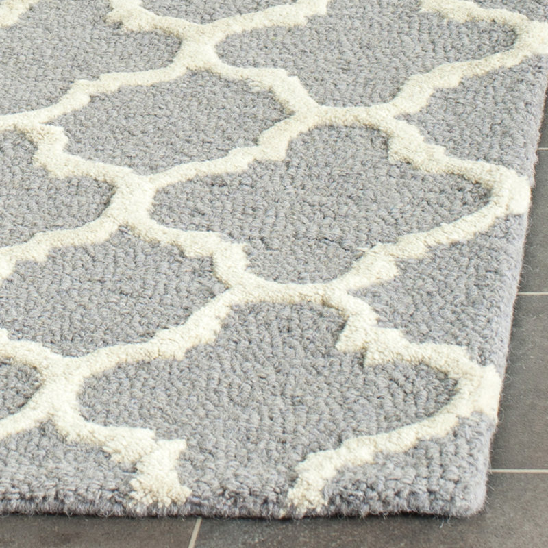 Tapis argent / ivoire Cannen Ilion, Rectangle 9 pi x 12 pi