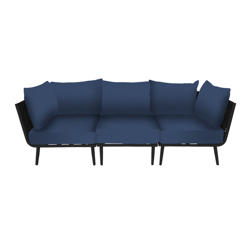 Cayman Sofa, Black, Navy