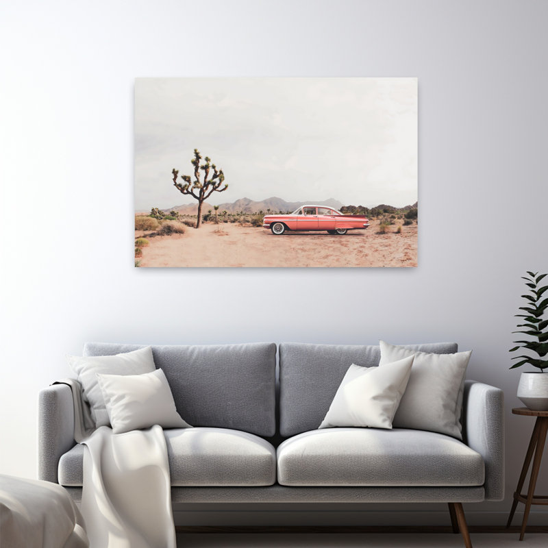 Art mural contemporain In the Desert, H 32 po x l 48 po