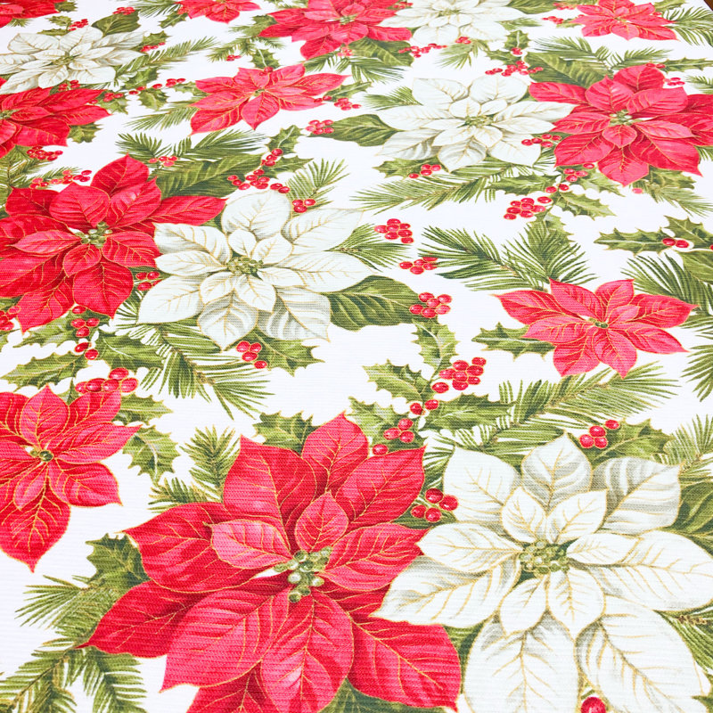 Ardin Floral Christmas Tablecloth, 84" x 60"