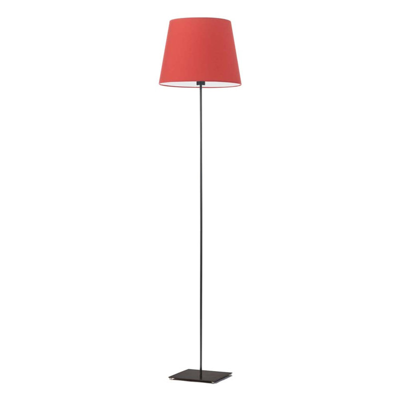 Asauni 162.5cm Traditional Floor Lamp, Red, Black