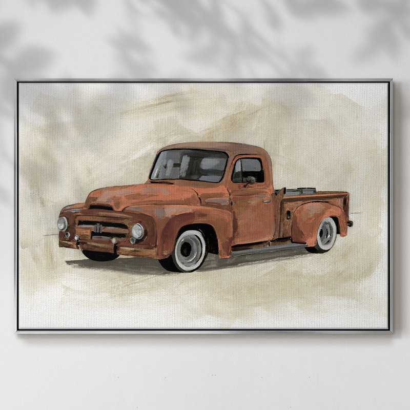 Pickup IV, reproduction d'art sur toile, H 17 po x l 25 po x P 2 po, Argent