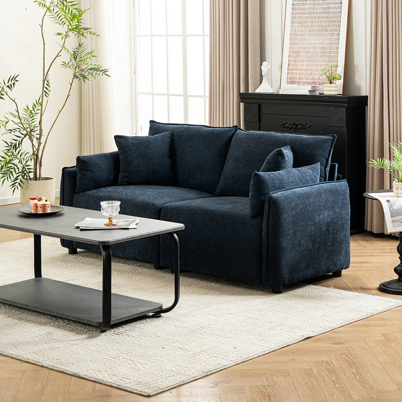 2 Seater Sofa, Navy Blue