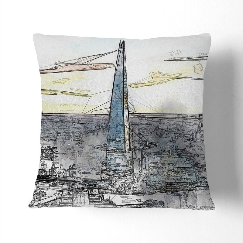 Square Throw Cushion, 40cm H x 40cm W x 15cm D, Stone