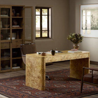 Mullins Desk-Natural Mappa Burl by Loon Peak