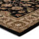 Lyndsay Oriental Handmade Tufted Wool Ebony Field/Sand Border Area Rug