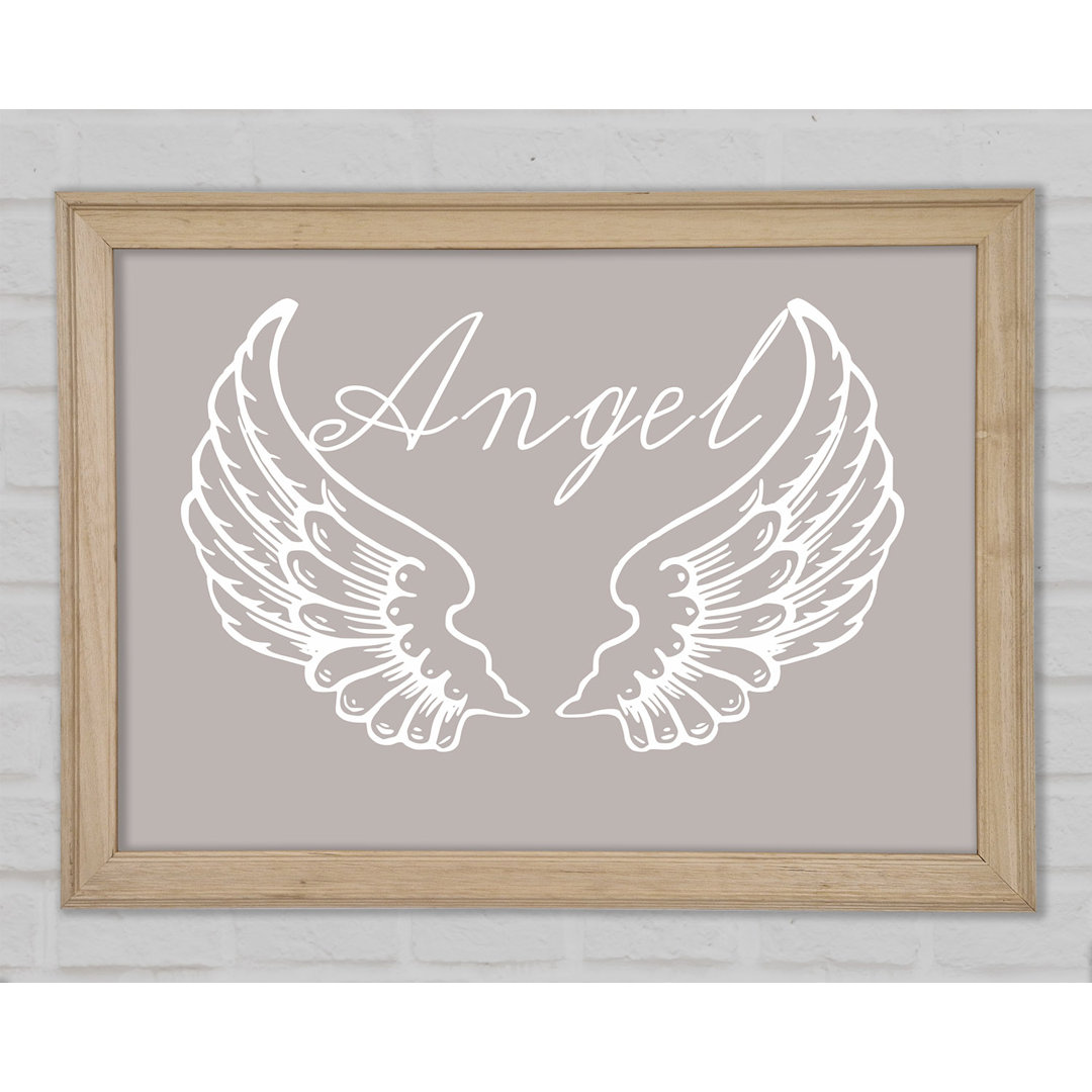 Angel Wings 4 Beige - Einzelner Bilderrahmen Kunstdrucke