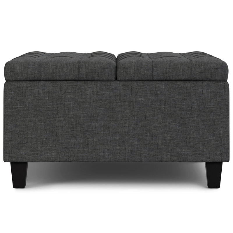 Table basse avec repose-pieds Harrison, Gris