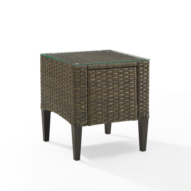 Rockport Square Metal Outdoor Side Table , 20'' in. W 20'' in. D
