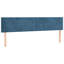 Lit sommier Vidaxl velours bleu foncé, contreplaqué, bois de pin massif-1628738892
