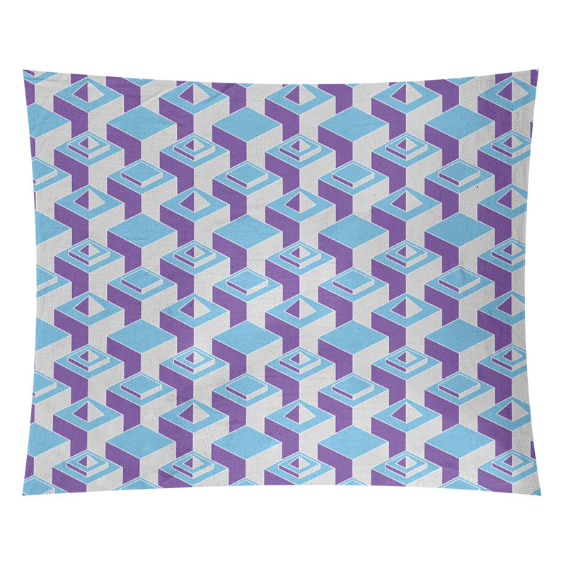 Tapisserie, Sarcelle / Mauve, H 68 po x l 80 po