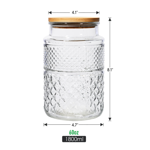 Glass Food 4 Piece Storage Jar Set Gracie Oaks