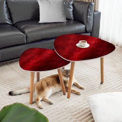 Ensemble de 2 tables basses gigognes Triangle