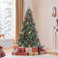 Lighted Artificial Fir Christmas Tree-1074111183