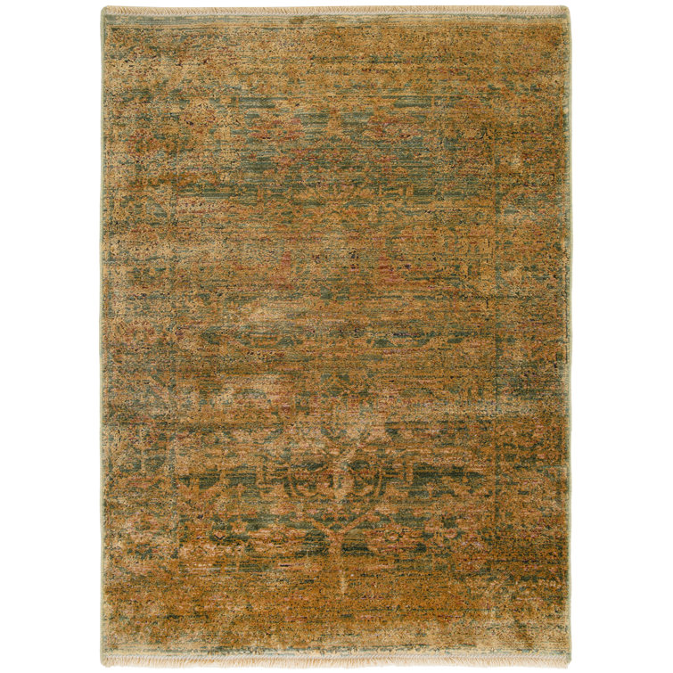 Bungalow Rose Luxurious Olive Vintage Indoor Rug