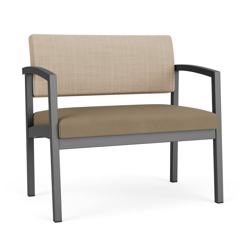 Chaise en acier Lenox, Gris anthracite, Chambray Limestone/Patriot Plus Taupe
