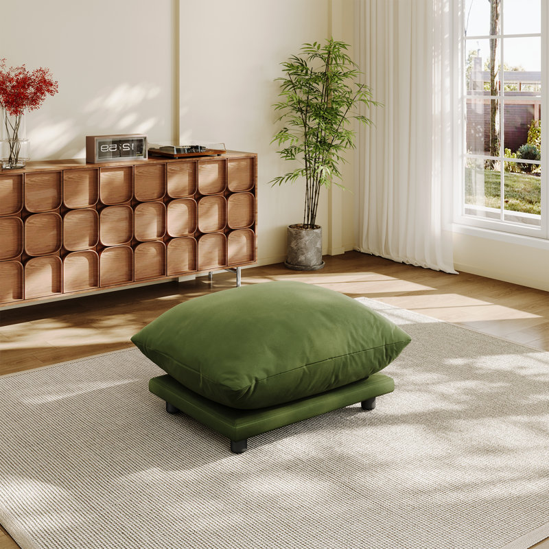 Canapé modulaire rembourré avec repose-pieds, Vert