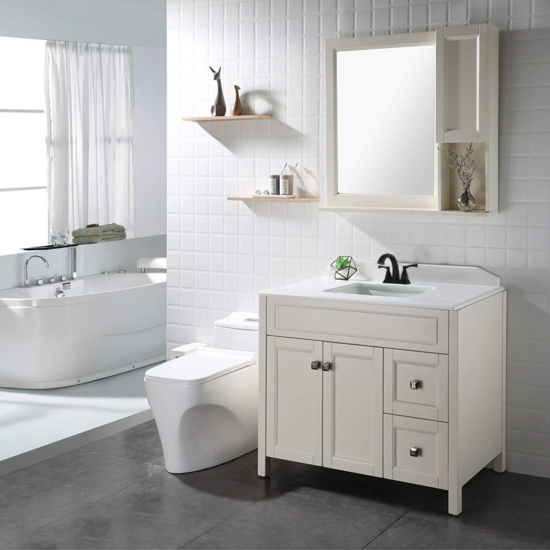 Soow Centerset 2-handle Bathroom Faucet with Drain Assembly, Oil-Rubbed Bronze