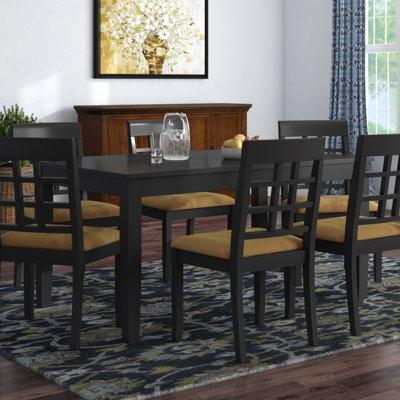 Alexa-Mae 6 - Person Solid Wood Top Four Leg Dining Set