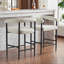 Ensemble de 2 tabourets de bar rembourrés modernes, tables non comprises-1139769113