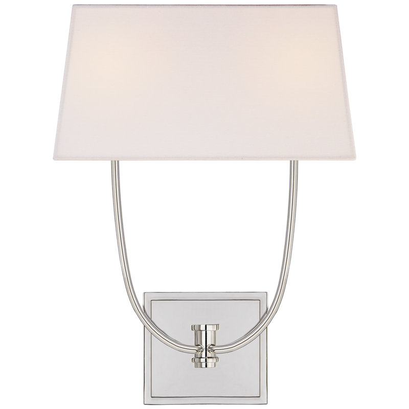 Chapman & Myers Venini Double Sconce, Polished Nickel