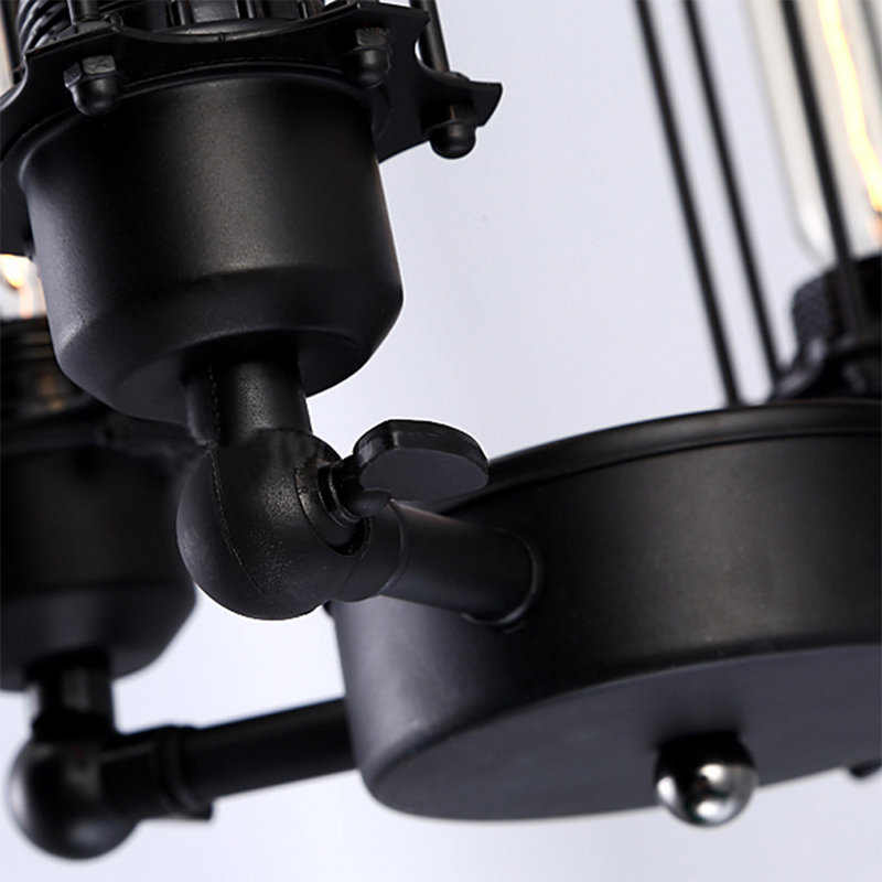 Vintage Pipe Pendant Light Industrial 4 Heads Ceiling Light